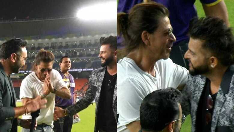 SRK Apologises to Suresh Raina & Akaash Chopra During His KKR Victory Lap; Watch Video To Know Why