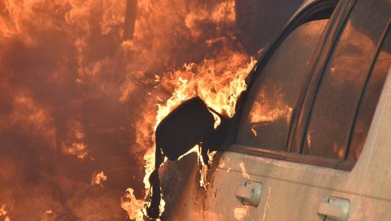 Four Parked Vehicles Catch Fire After Contact With Live Wire in Noida