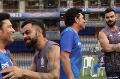 '175 Centuries, Million Memories': Virat Kohli, Sachin Tendulkar Reunite Ahead of MI vs RCB Match | WATCH