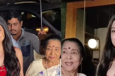 Asha Bhosle Poses With Granddaughter Zanai As They Step Out For Dinner Date; Pics
