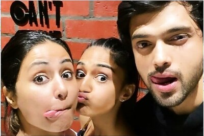 Hina Khan Clicks Funny Selfies with Kasautii Zindagii Kay Co-stars Erica Fernandes, Parth Samthaan