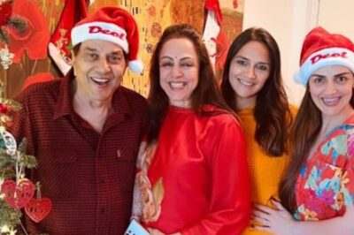 Dharmendra Holds Hema Malini Close as They Celebrate Christmas With Esha Deol, Photos Go Viral