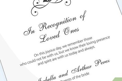 How to Address a Deceased Parent in a Wedding Program