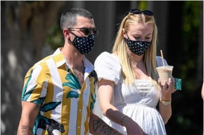 Mommy-to-be Sophie Turner Steps Out with Joe Jonas in Matching Breathing Masks, See Pics