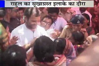 Maharashtra: Rahul visits drought-hit areas