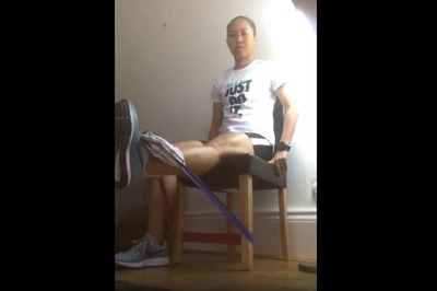 Footballer Bala Devi Shows How to Turn Home Furniture into Gym Equipment for Leg Exercise