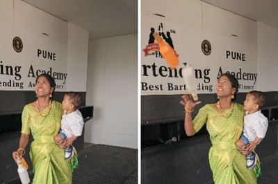 'Superwoman': Saree-Clad Pune Bartender Juggles Bottles While Holding Baby