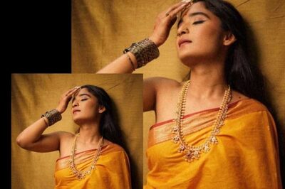 Chaithra Achar Looks Stunning In This Mustard Yellow Silk Saree