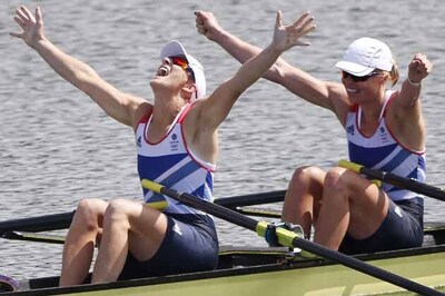 Britain win gold in women's double sculls