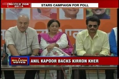 Anil Kapoor campaigns for Kirron Kher in Chandigarh