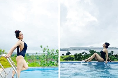 Actress Sukhada Khandkekar Raises Temperatures In Blue Backless Monokini