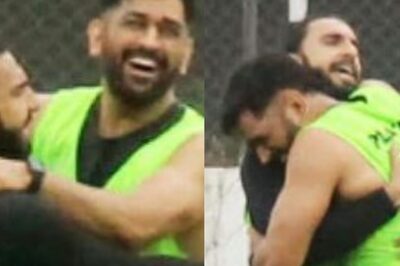 Ranveer Singh Gives MS Dhoni the Biggest Hug as They Play Football Together