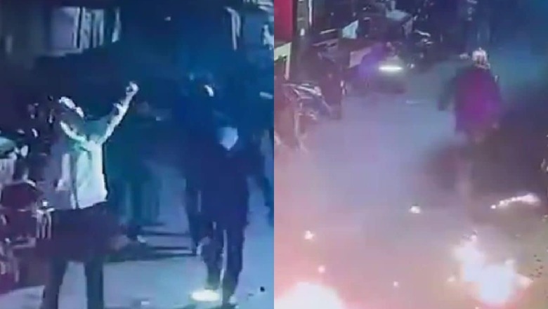 Miscreants Throw Petrol Bombs, Open Fire in Delhi's Adarsh Nagar; Minor Apprehended | On Cam