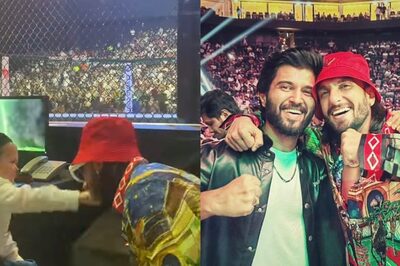 Ranveer Singh Meets 'Bad Boy' Vijay Deverakonda, Falls After Hasbulla Punches Him at UFC 280; Watch