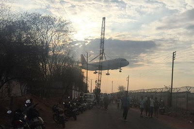 Unused Air India aircraft collapses while being shifted by crane in Hyderabad