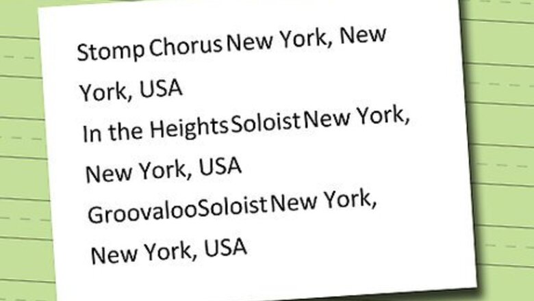 How to Write a Dance Resume