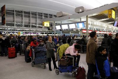 JFK Airport Terminal Flooded as Brutal Cold Grips US East Coast