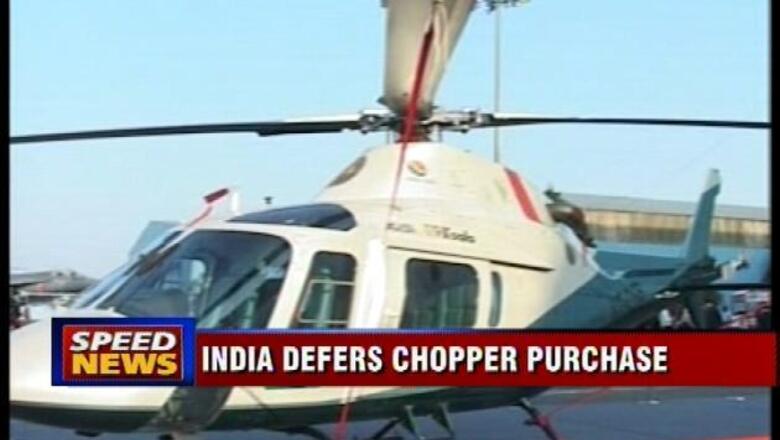Government defers purchase of 197 choppers over bribery claim