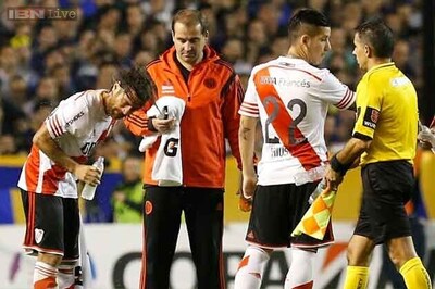 Boca-River match suspended after players attacked with pepper spray
