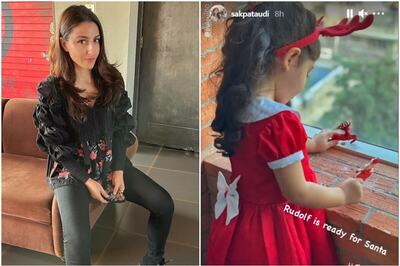 Soha Ali Khan's Daughter Inaaya is Ready for Christmas Dressed as Rudolph